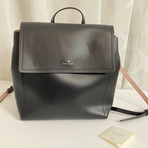 Black Kate Spade Leather back pack